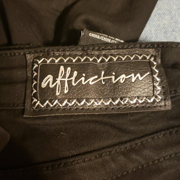 NEW AFFLICTION RAQUEL STANDARD BLACK DENIM - Picture 7 of 8